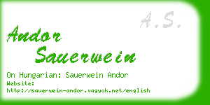 andor sauerwein business card